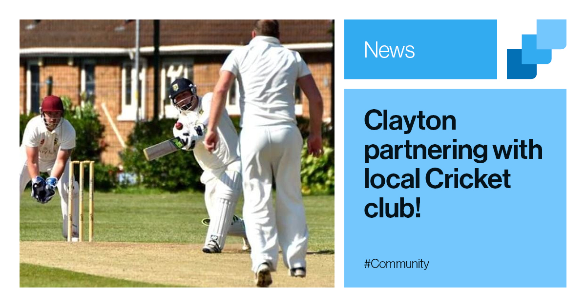 A cover image for a piece about Clayton Glass' partnership for a local cricket team.