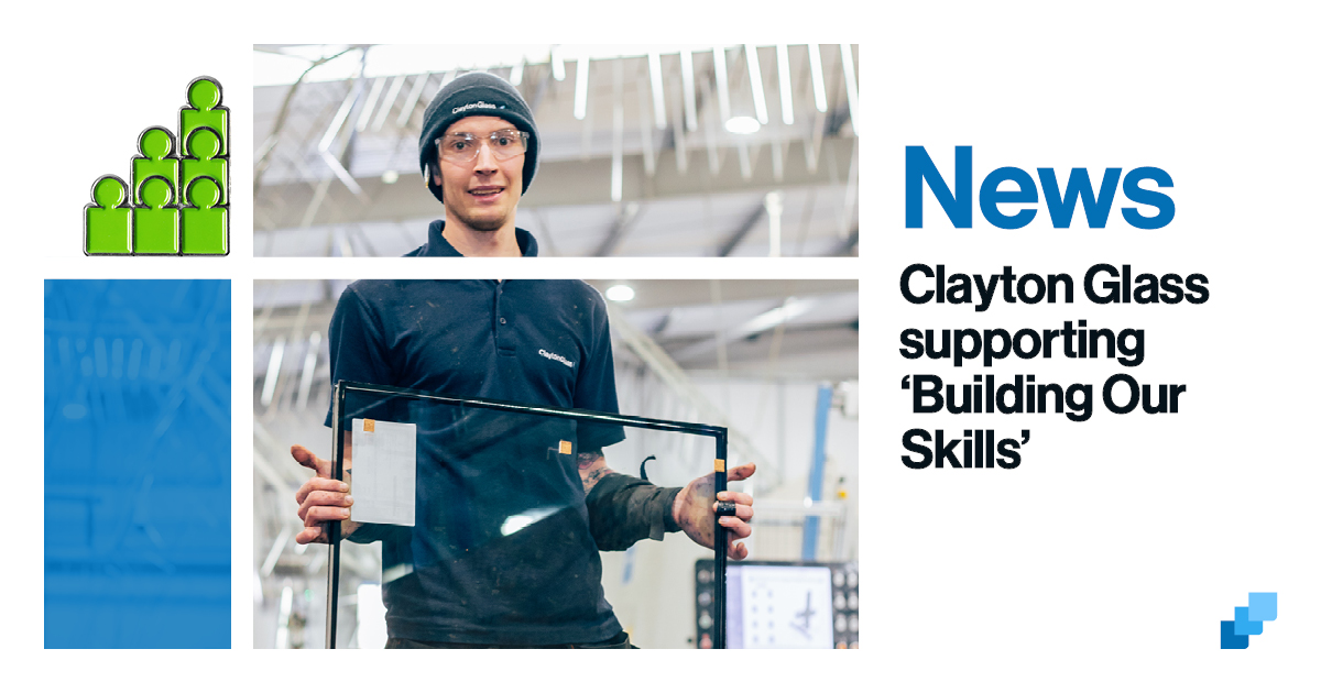 A cover image for a piece about Clayton Glass supporting building our skills training courses in Sheffield.