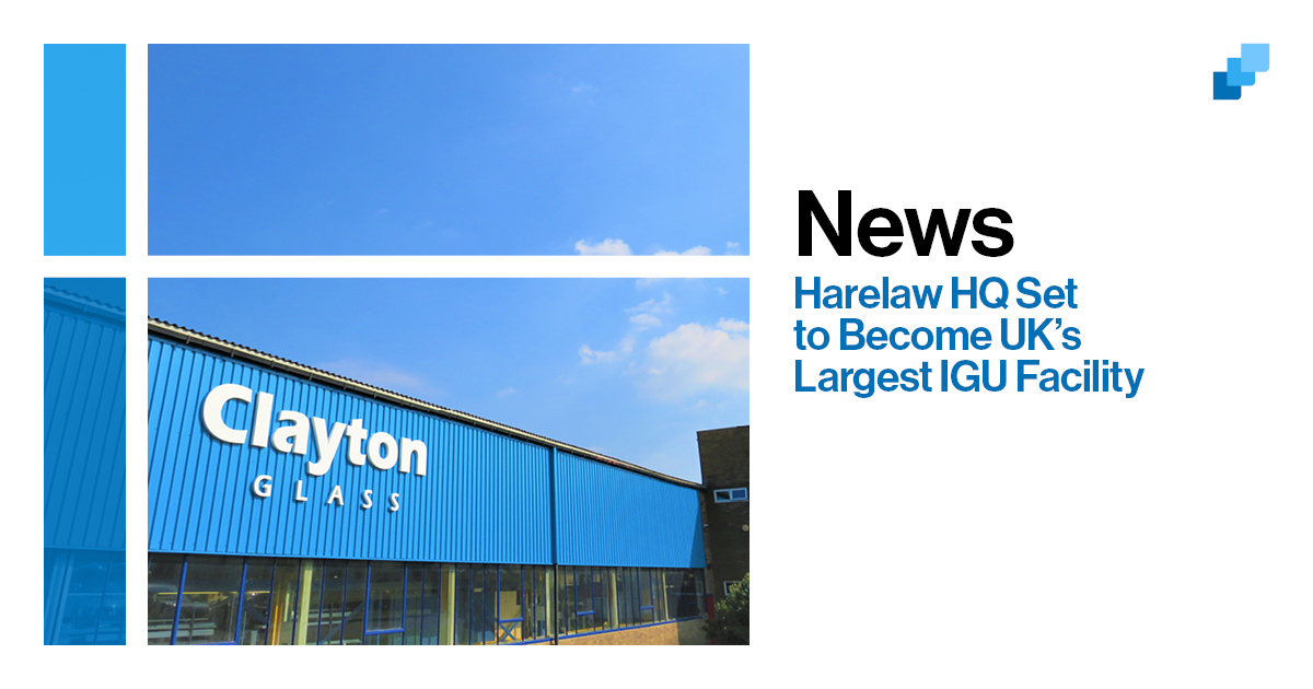 A cover image for a piece about Harelaw expansion - making it the largest IGU-manufacturing facility in the UK.