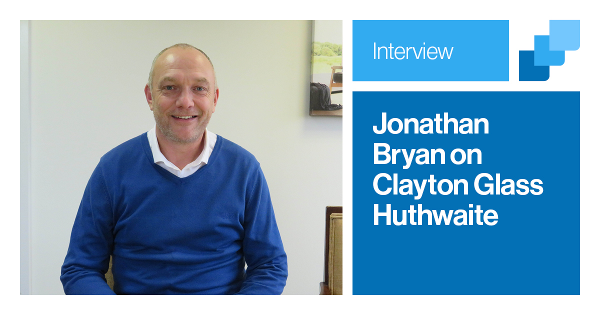 A cover image for a piece about Clayton Glass' Huthwaite site, featuring Jonathan Bryan.