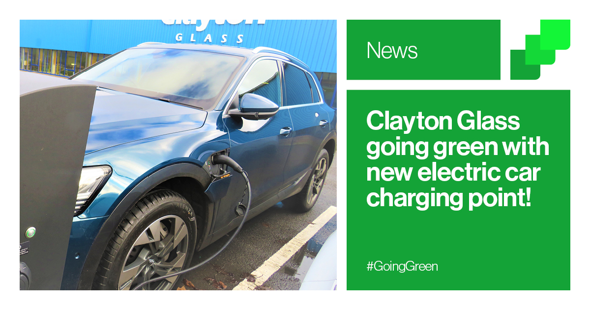 A cover image for a piece about Clayton Glass' new electric car charging point.